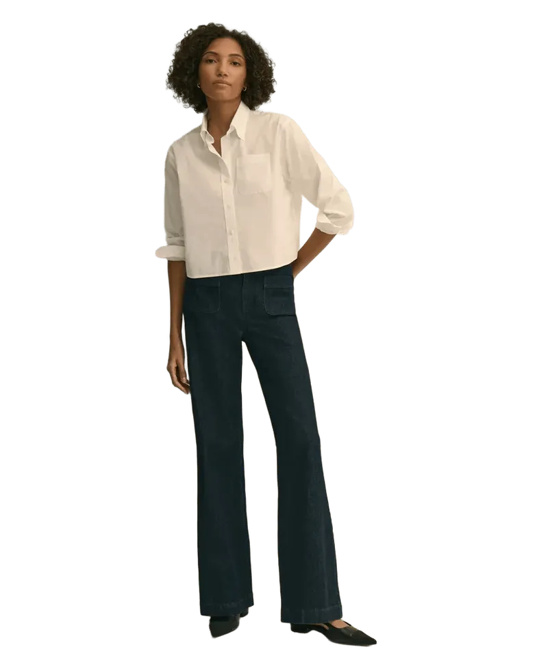 Patch Pocket Bootcut Jeans