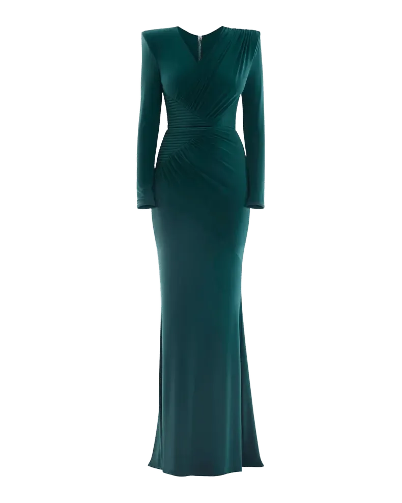Desires are Memories Long-Sleeve Jersey Gown