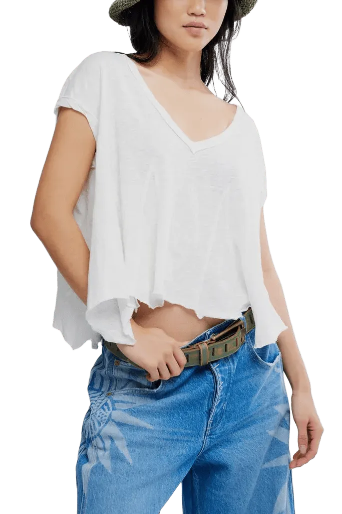 Swing Along With Me Cotton & Linen Blend T-Shirt