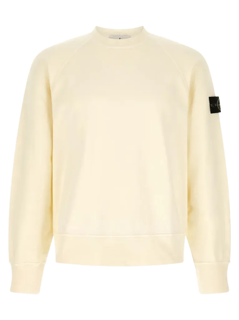 Stone Island Organic Cotton Sweatshirt — White