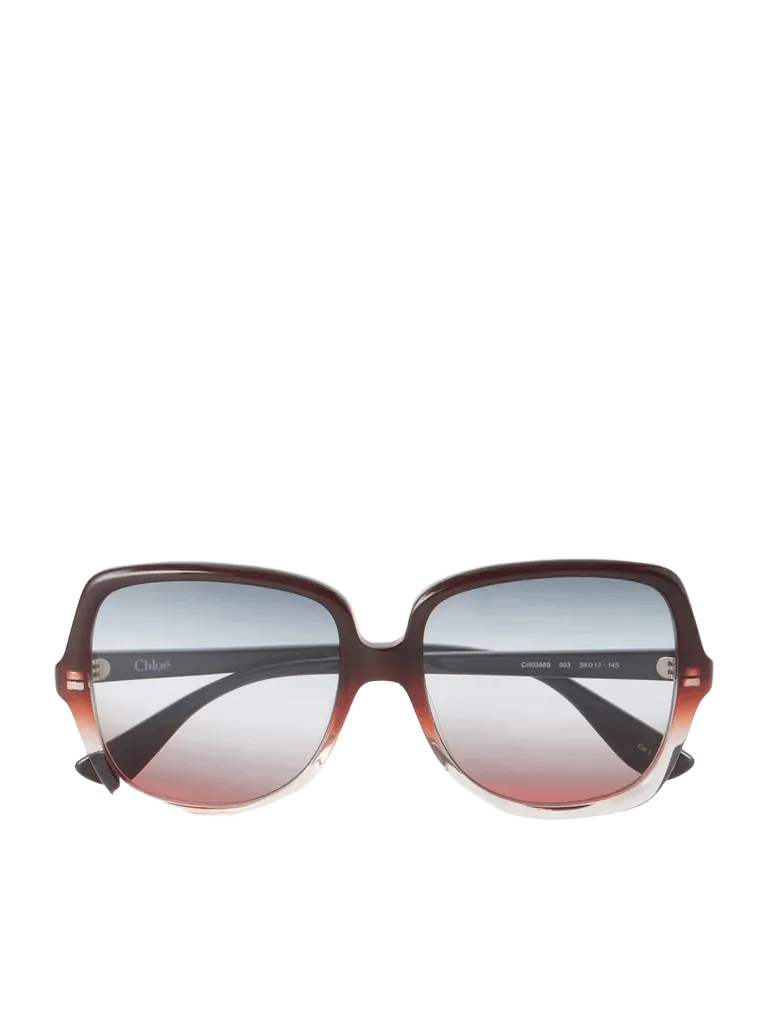 Salomé aviator-style recycled-acetate sunglasses - gray - One Size