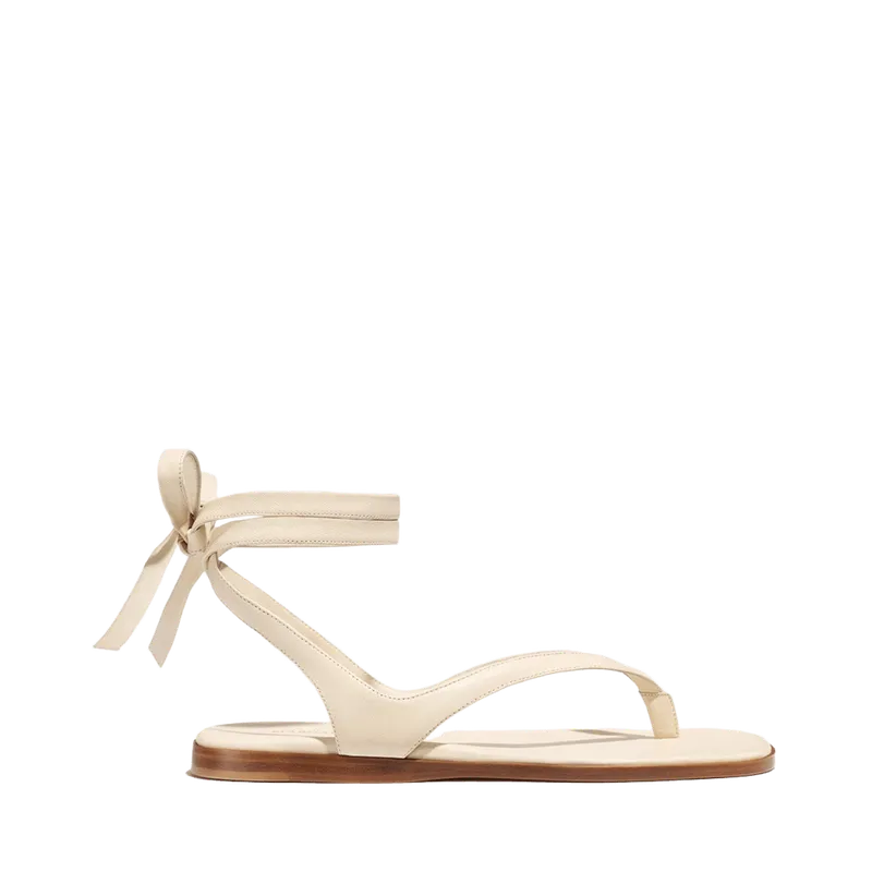 The Palermo Wrap Sandal - Ivorie Nappa