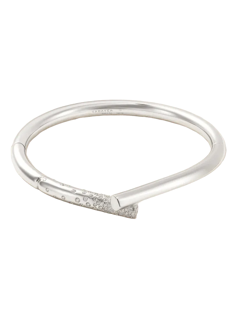 Oera 18-karat white gold and diamond bangle