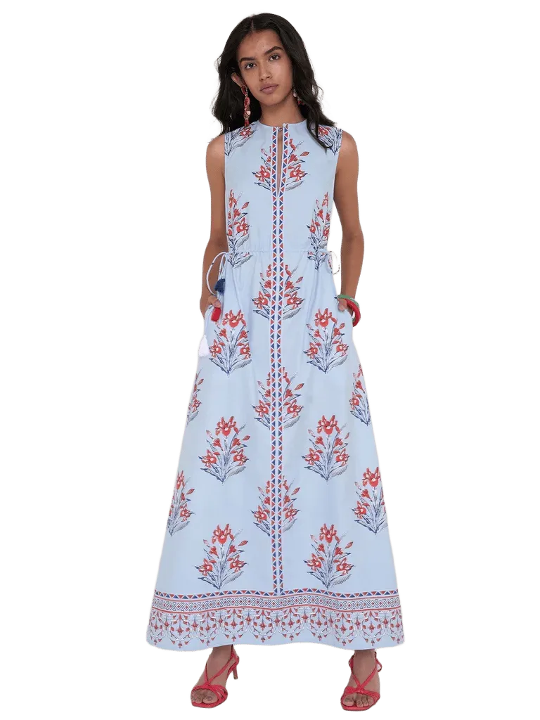 Rhonda Dress in Bridgitte Sky