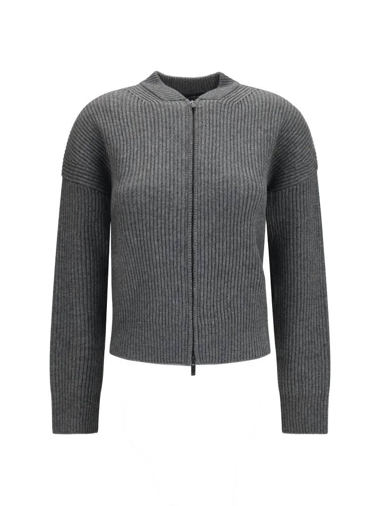Max Mara Studio Carnet Cardigan — Gray