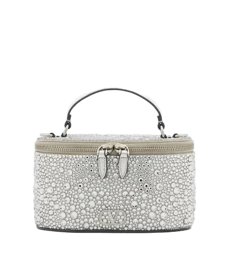 VLogo Small embellished vanity bag