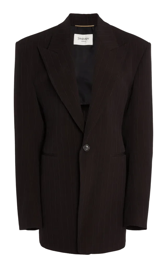 Single-Breasted Virgin Wool-Blend Blazer