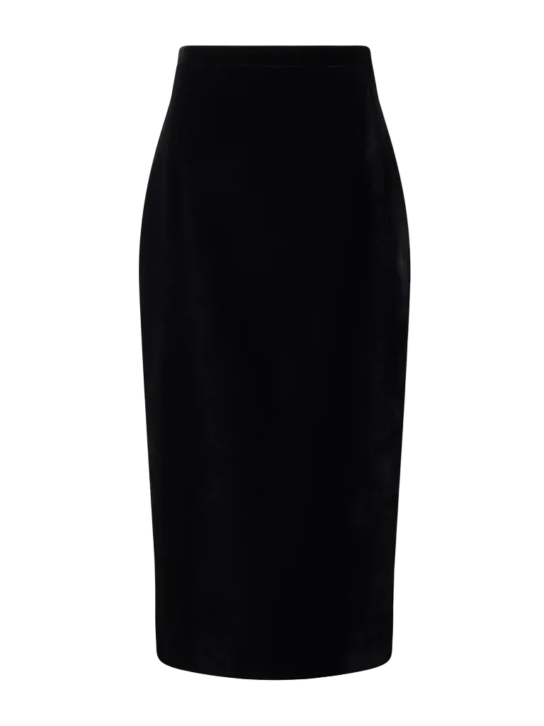 Lorelei velvet midi skirt