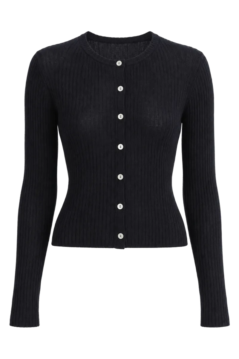 Cashmere & Silk Rib Cardigan