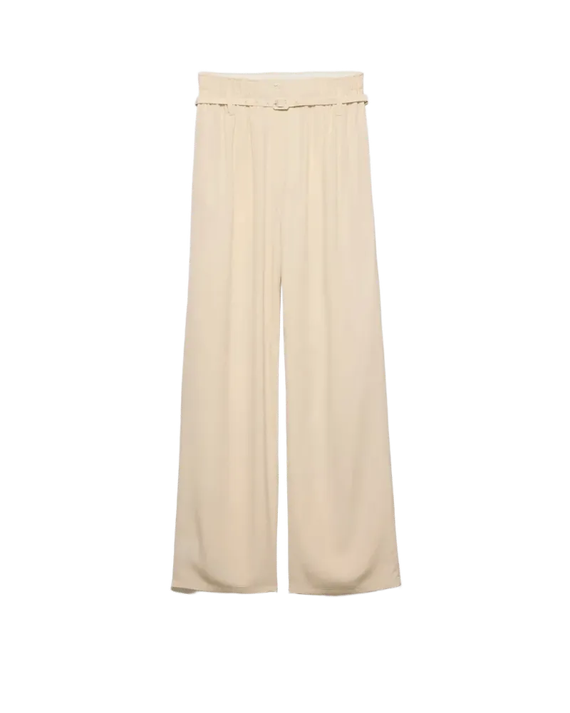 Silk marocain pants