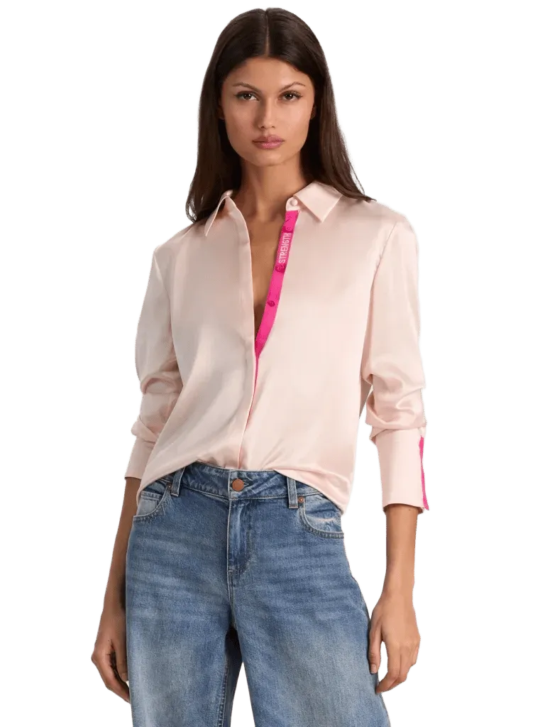 WILLA SILK BLOUSE - BLUSH