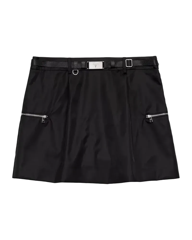 Re-Nylon Belted A-Line Mini Skirt