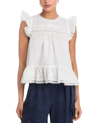 Ditsy Sweet Embroidered Top - Exclusive