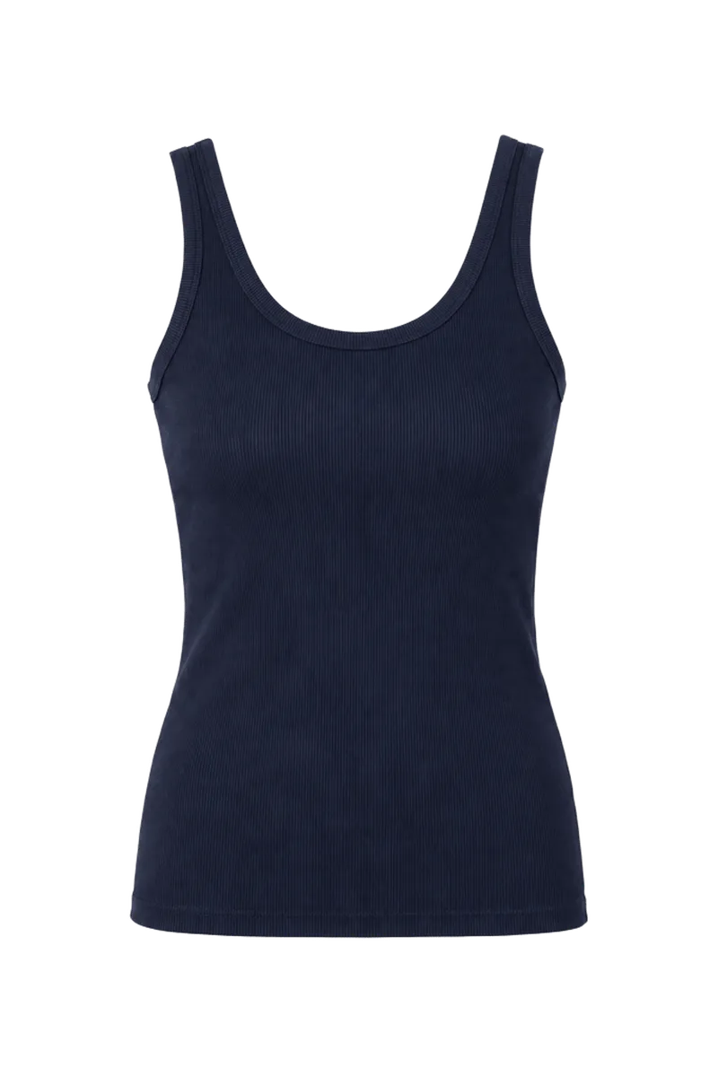 Organic Cotton Micro-Rib Scoop Neck Tank