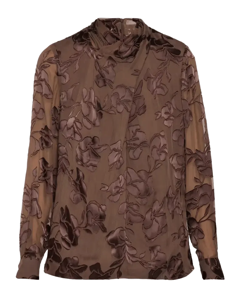 The Tiffany Floral Burnout Blouse