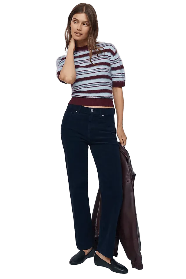 AG Brinley Mid-Rise Straight-Leg Jeans