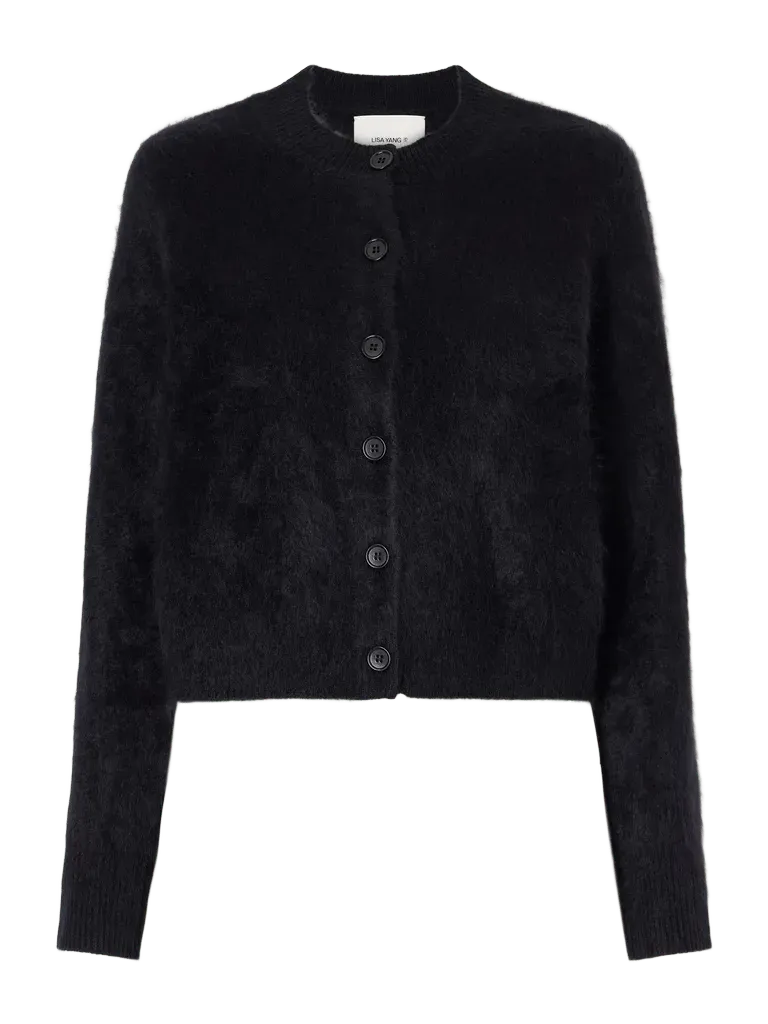Azalea brushed-cashmere cardigan