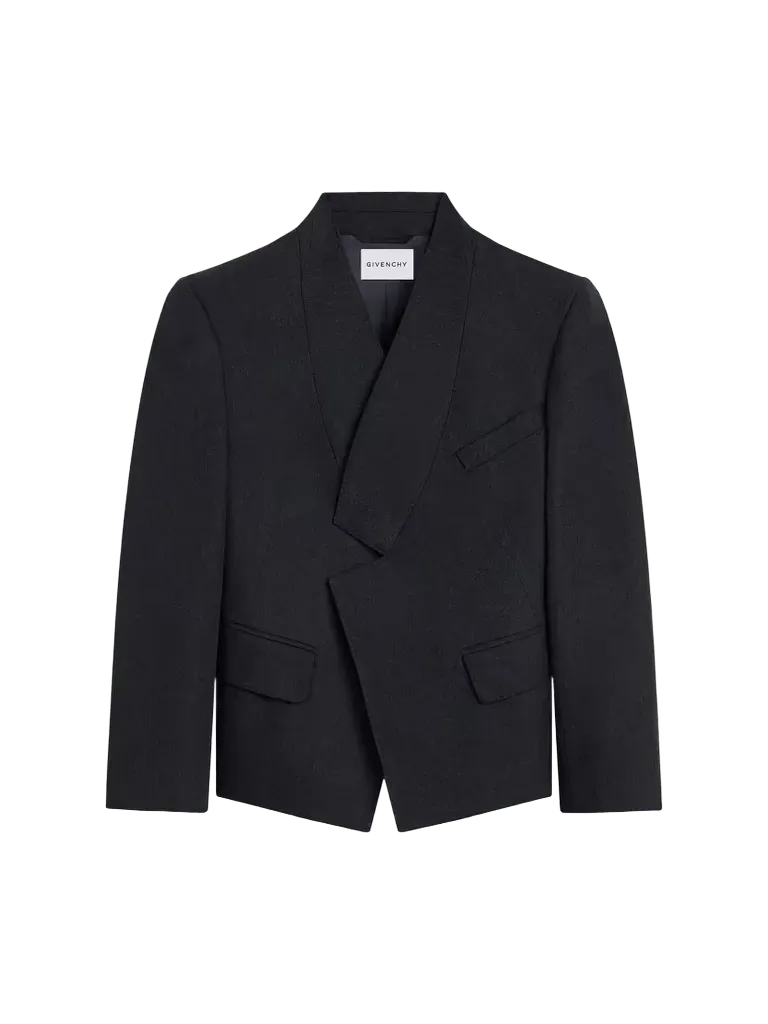 Reverse Lapel Blazer in Wool