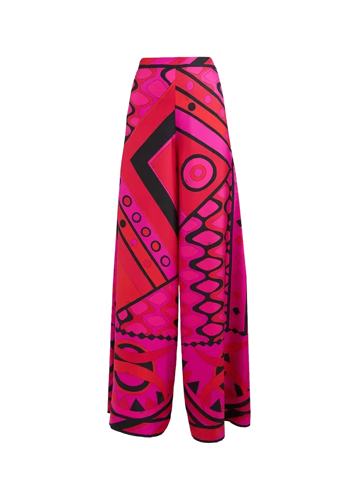 Vivara Silk Twill Wide-Leg Pants