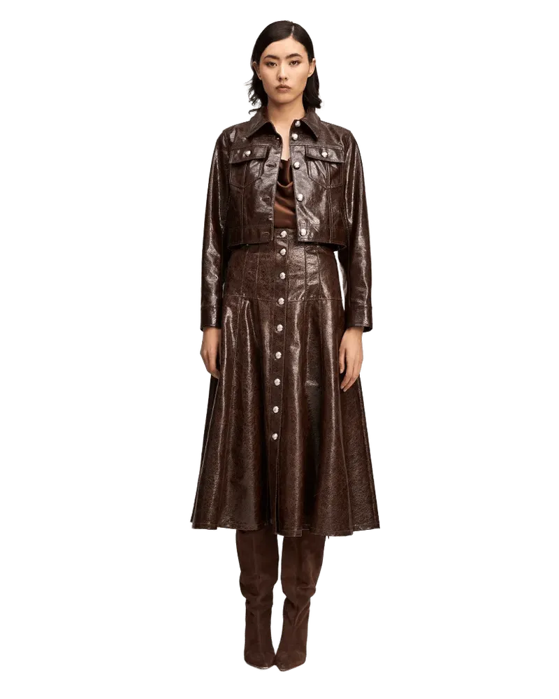 Tumbled Vegan Leather Lexie Jacket