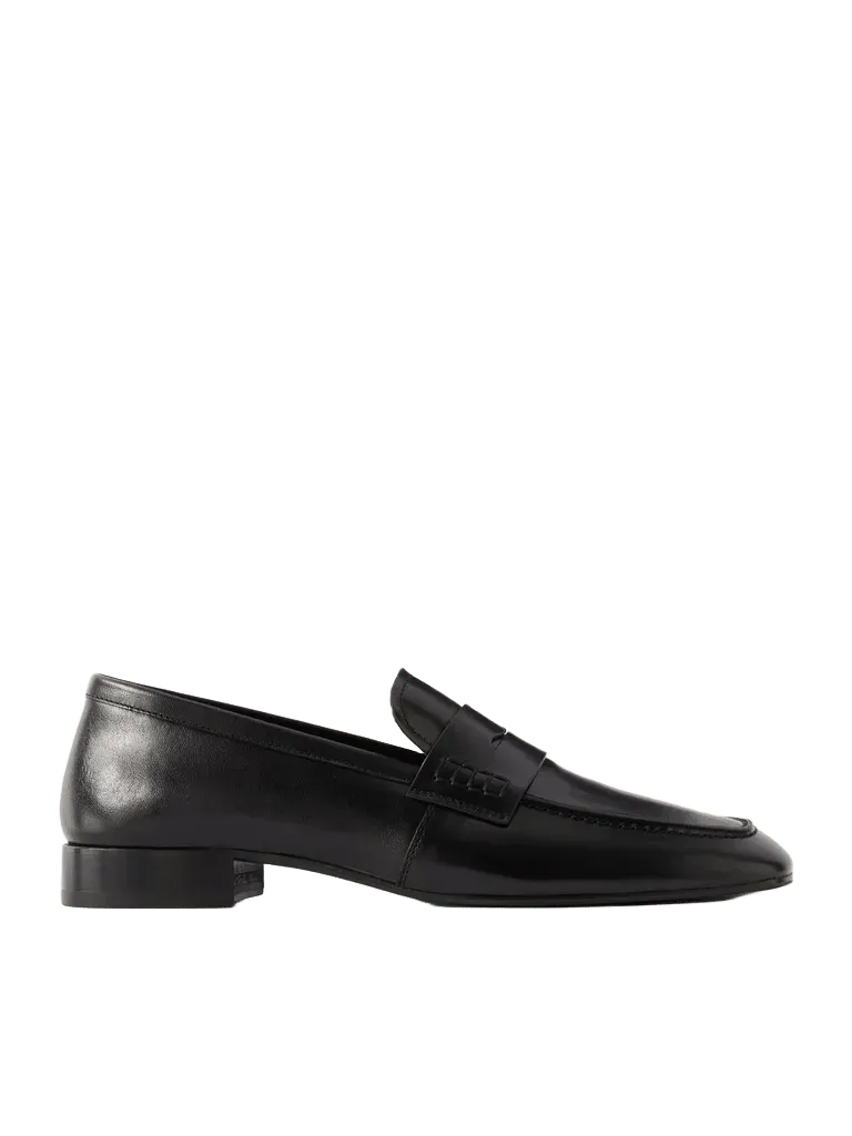 Leather penny loafers