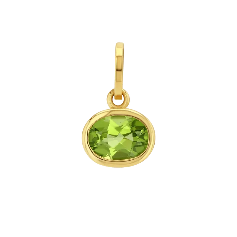 PERIDOT OVAL BIRTHSTONE CHARM