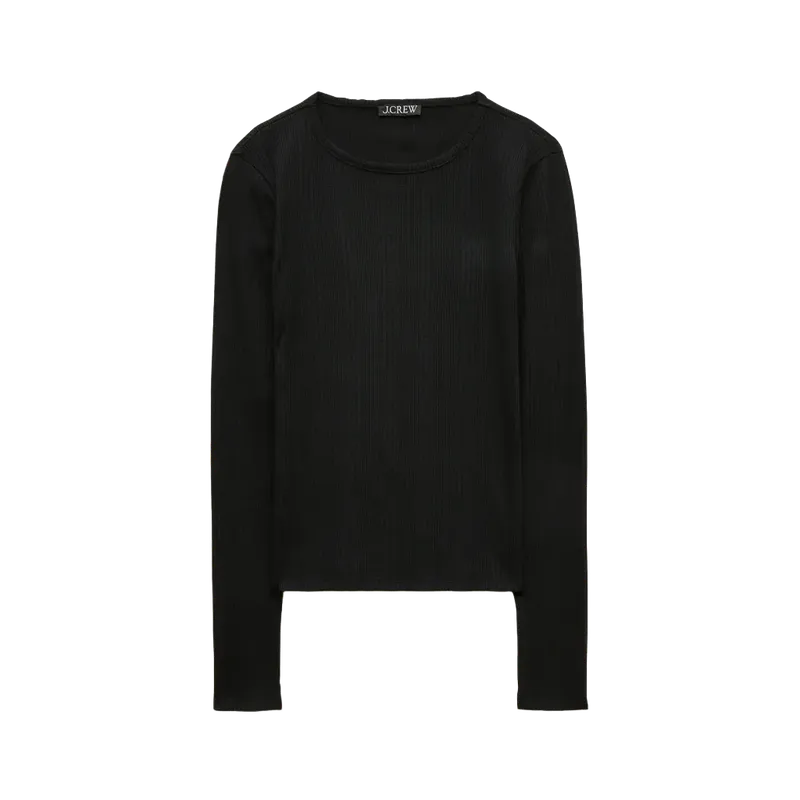 Pointelle long-sleeve T-shirt