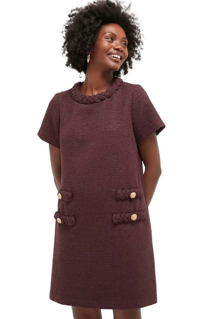 Winetasting Tweed Jackie Dress