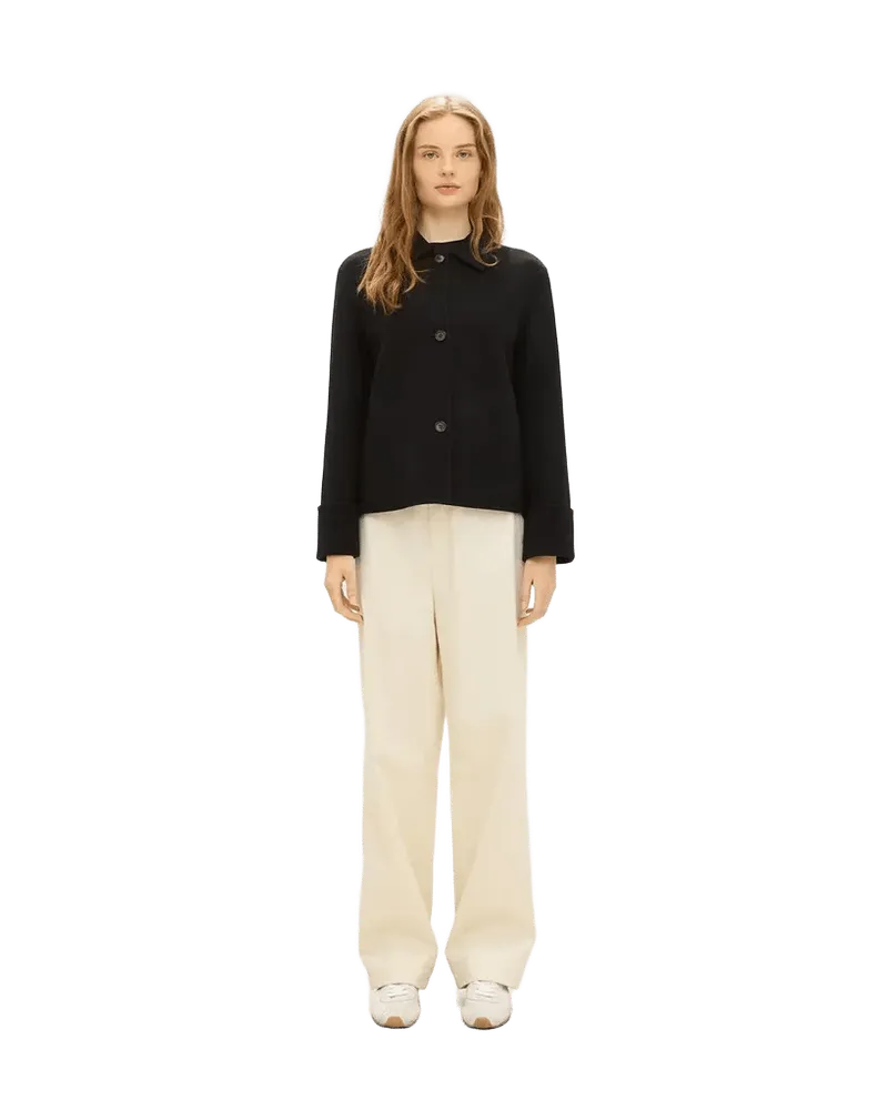 Boxy Cuff Jacket in Double-Face Wool-Cashmere
