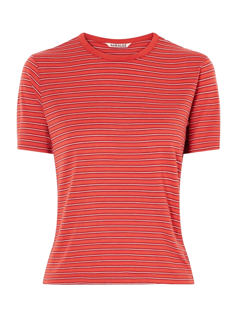 Striped wool-jersey T-shirt