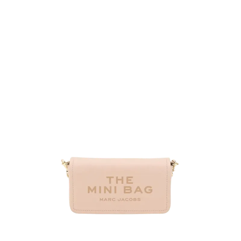 Marc Jacobs Grained Calf Leather Shoulder Bag — Beige