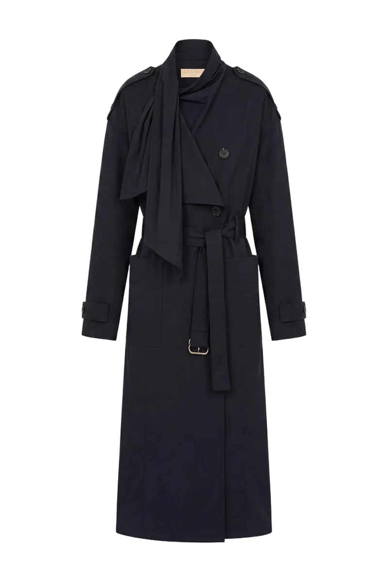 Marcelle Trench Coat - Midnight