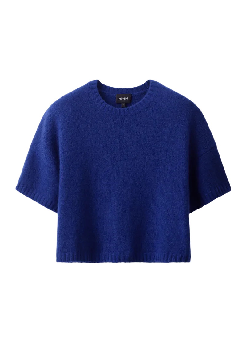 Relaxed Knit Crop Tee