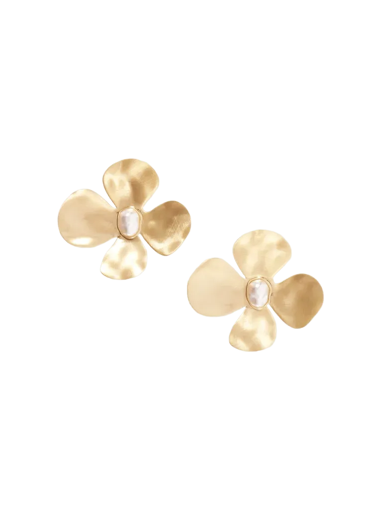 Lucky pearl-effect gold-tone earrings - gold - One Size
