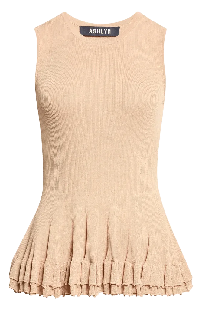 Greer Crew Neck Sleeveless Shell