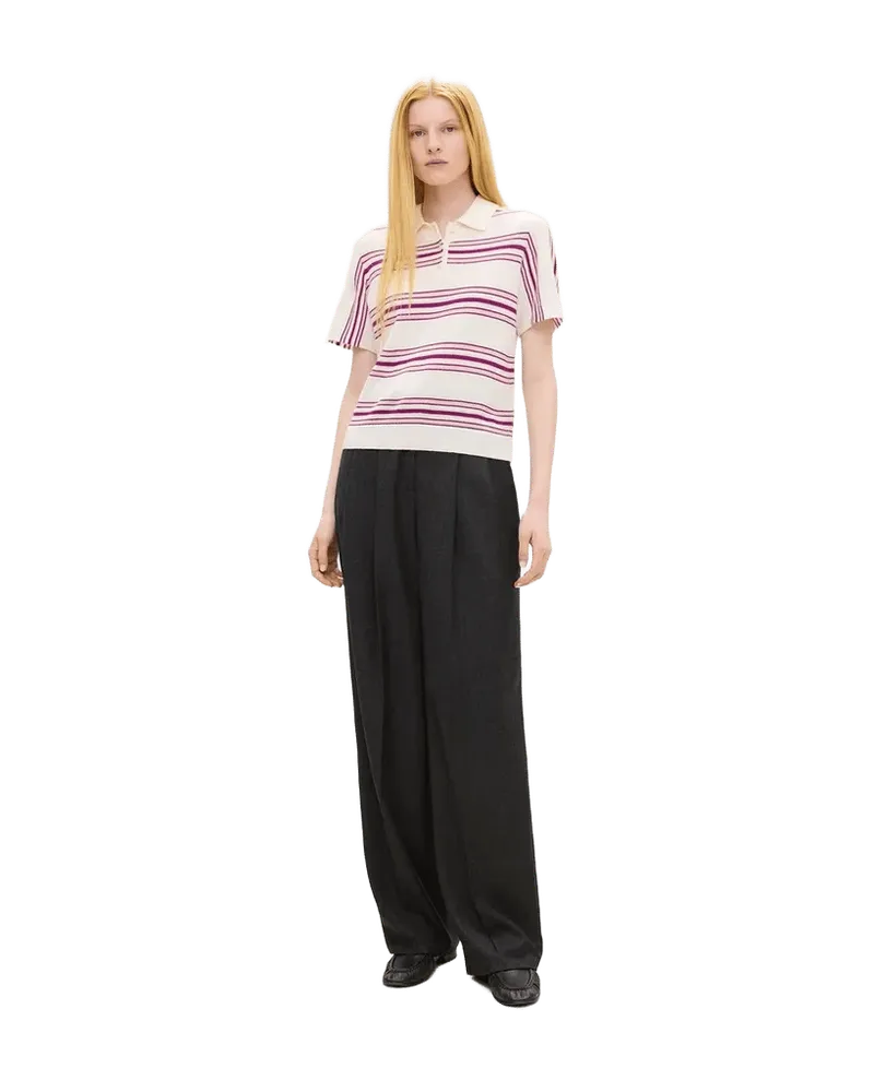 Striped Polo Shirt in Cashmere