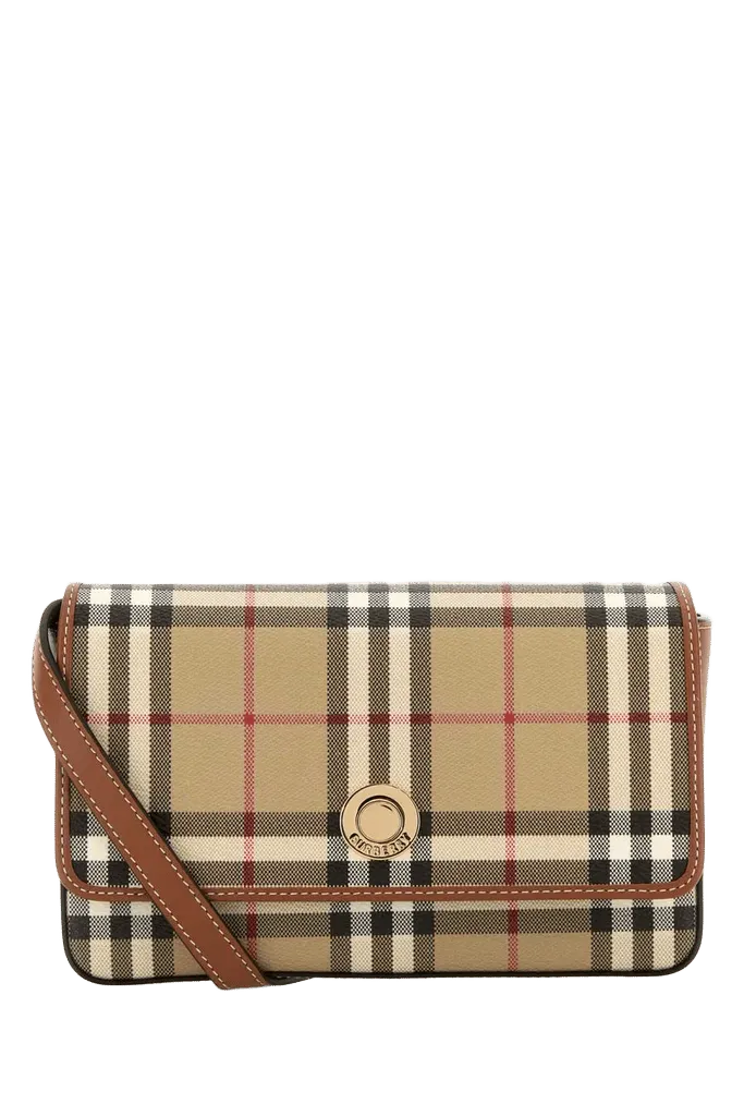 Burberry Hampshire Crossbody Bag — Beige