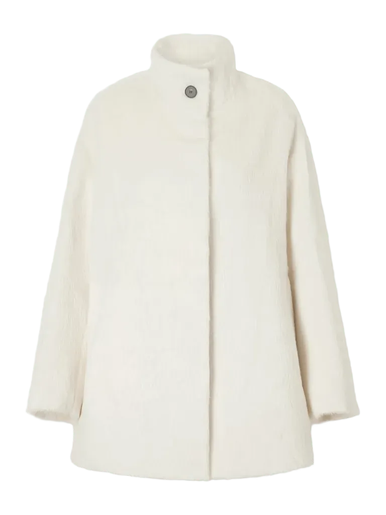 Melda alpaca and wool-blend coat
