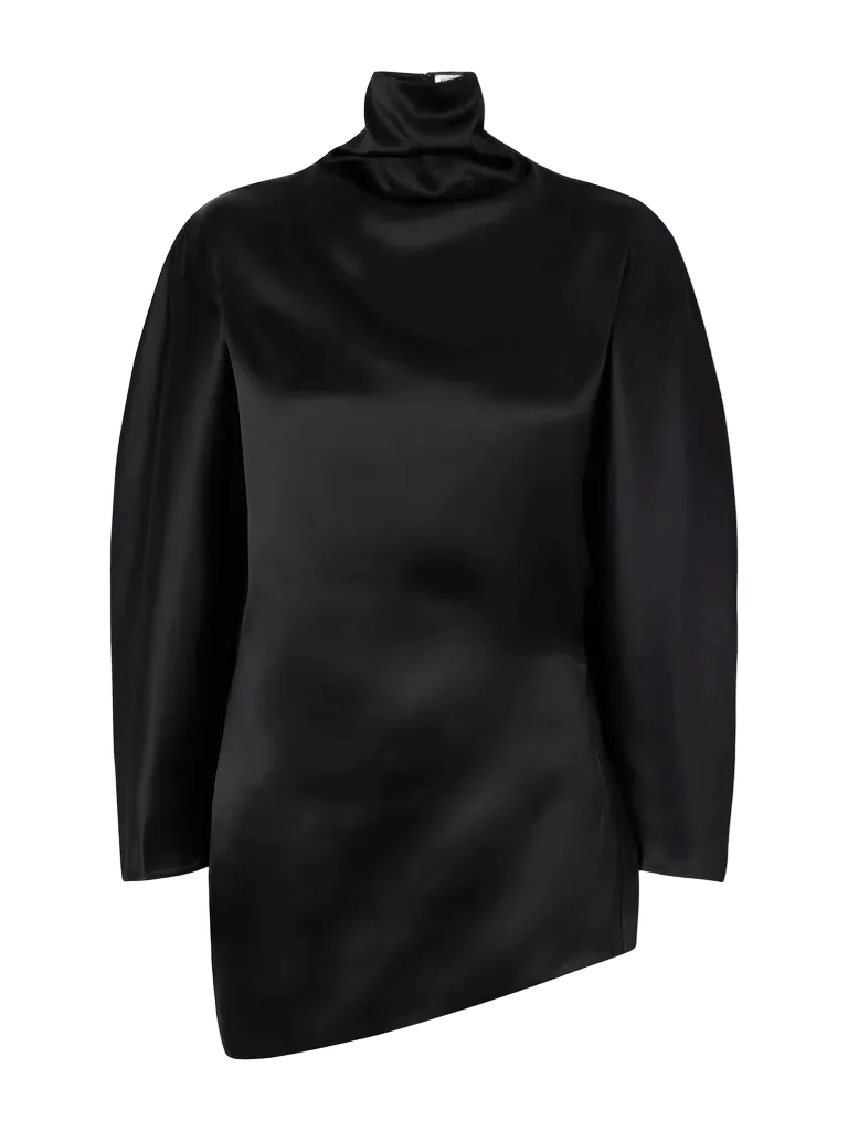 Harlow gathered satin blouse