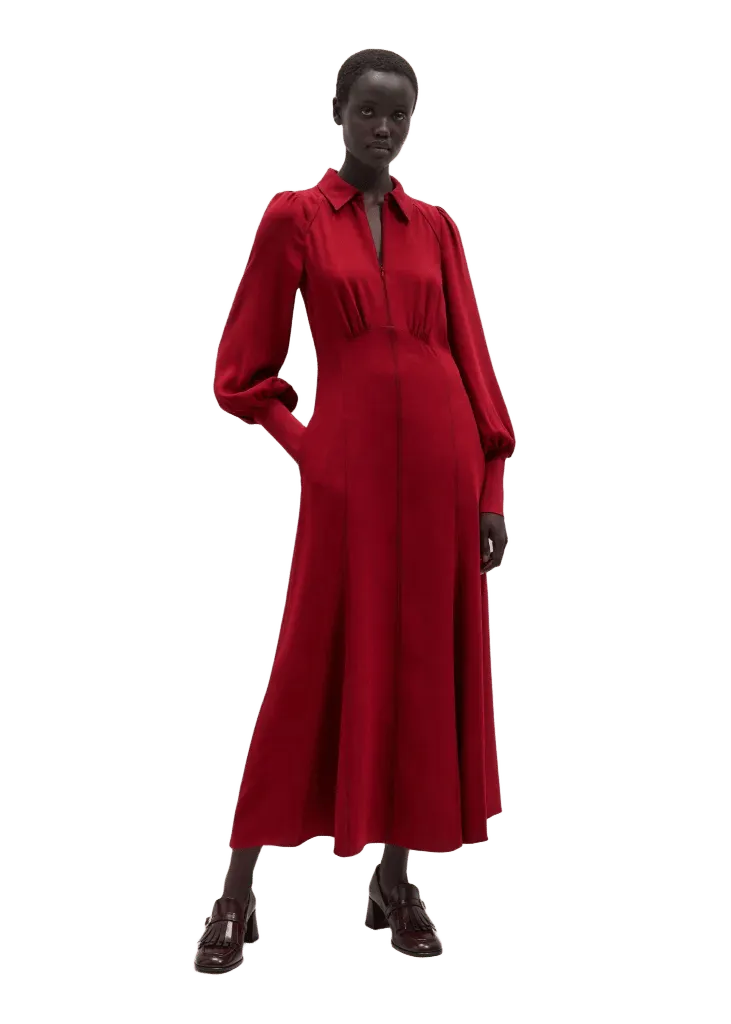 Balloon Sleeve Maxi Dress