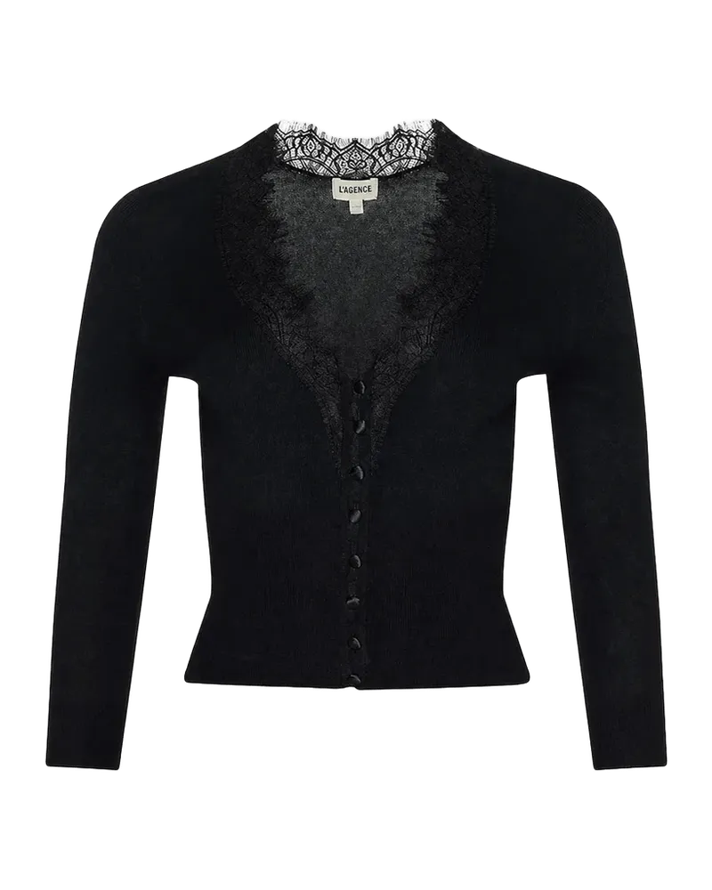 Eluna Lace-Trim Cardigan