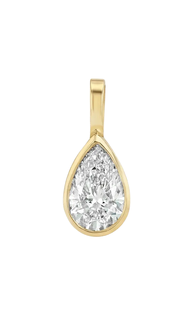 Petite 14K Yellow Gold Diamond Pendant