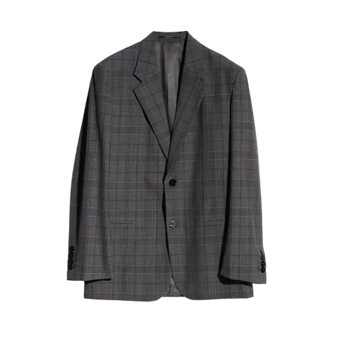 Checked fine wool jacket