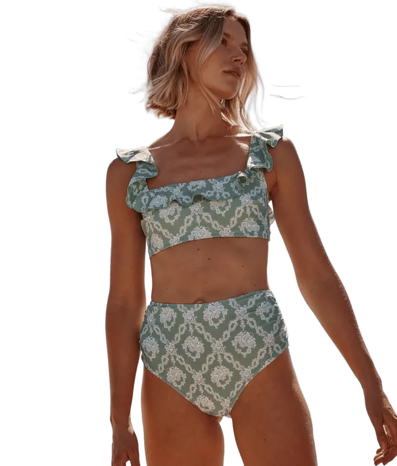The Ruched High Leg High Rise Bottom