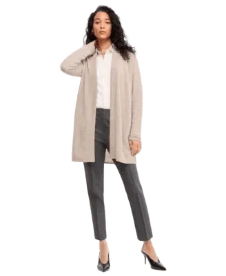 Charter Club Women's 100% Cashmere Split-Hem Long Cardigan