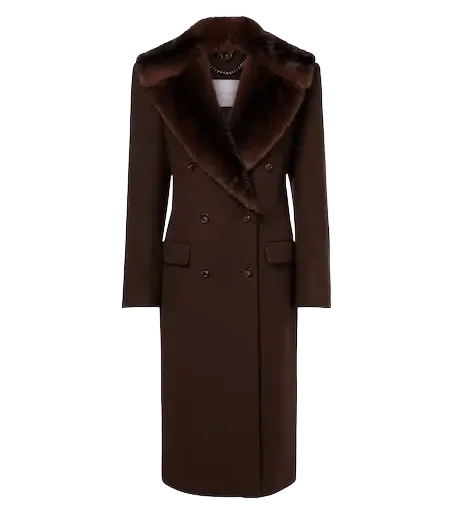 Double-breasted wool coat
