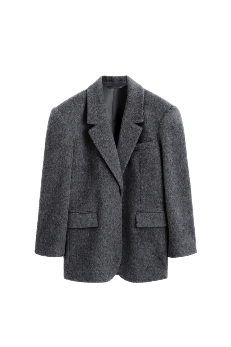 BRUSHED-WOOL BLAZER