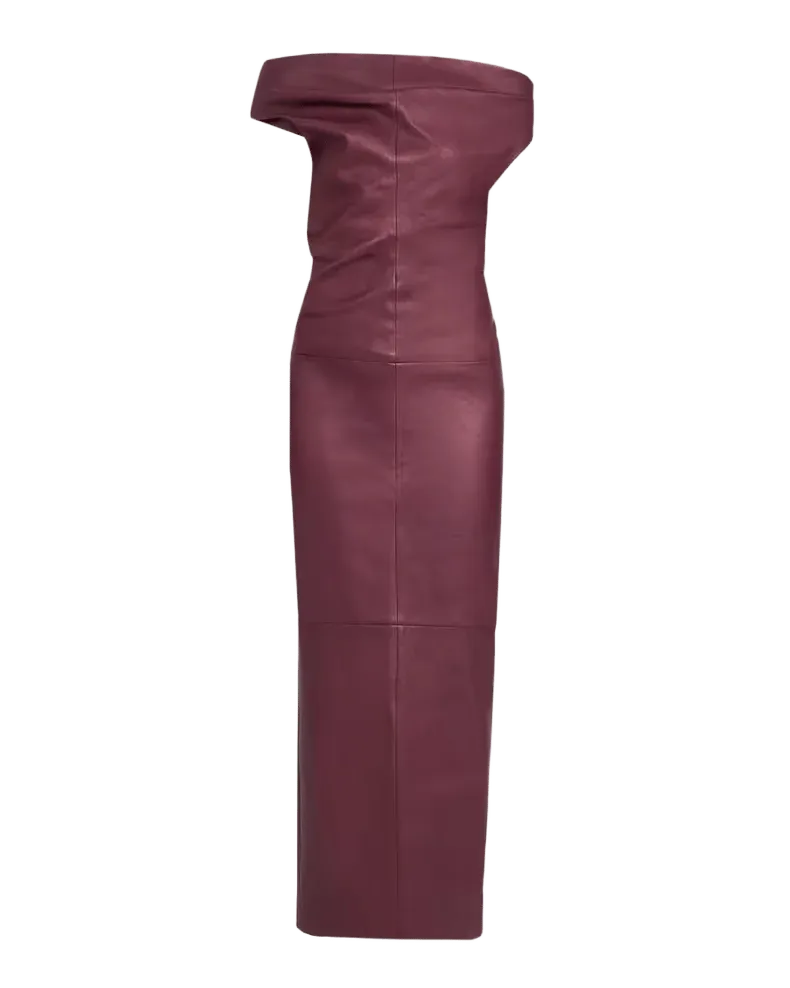 Vessia Leather Midi Dress