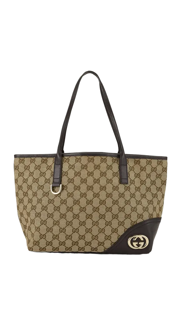 Gucci Brown Canvas Britt Tote