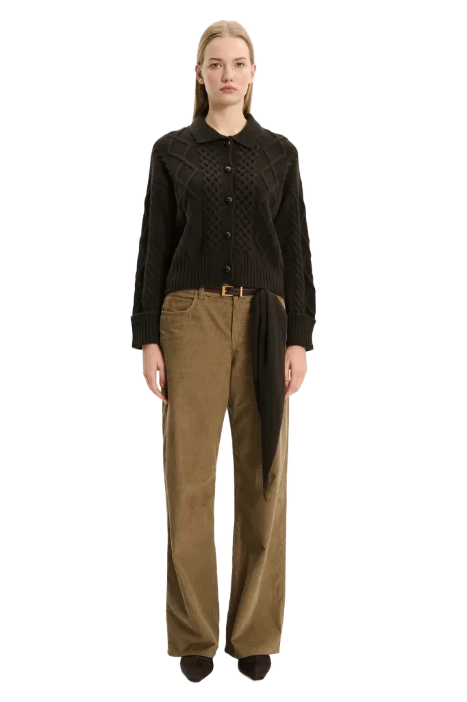 Columbia Cardigan - Brown Wood